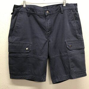 Duluth Trading 40 Grit Shorts Mens 38 Navy Blue Flex Cargo Standard Fit